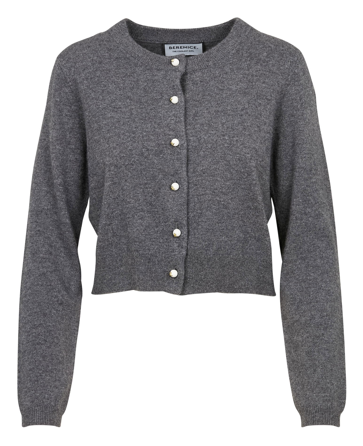 GRACE - Cardigan court en laine et cachemire | Noir