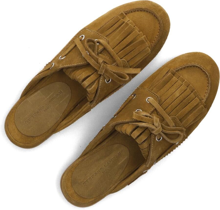 STEFANO LAURAN Instappers Dames Gm11 Maat: 40 Materiaal: Suède Kleur: Camel