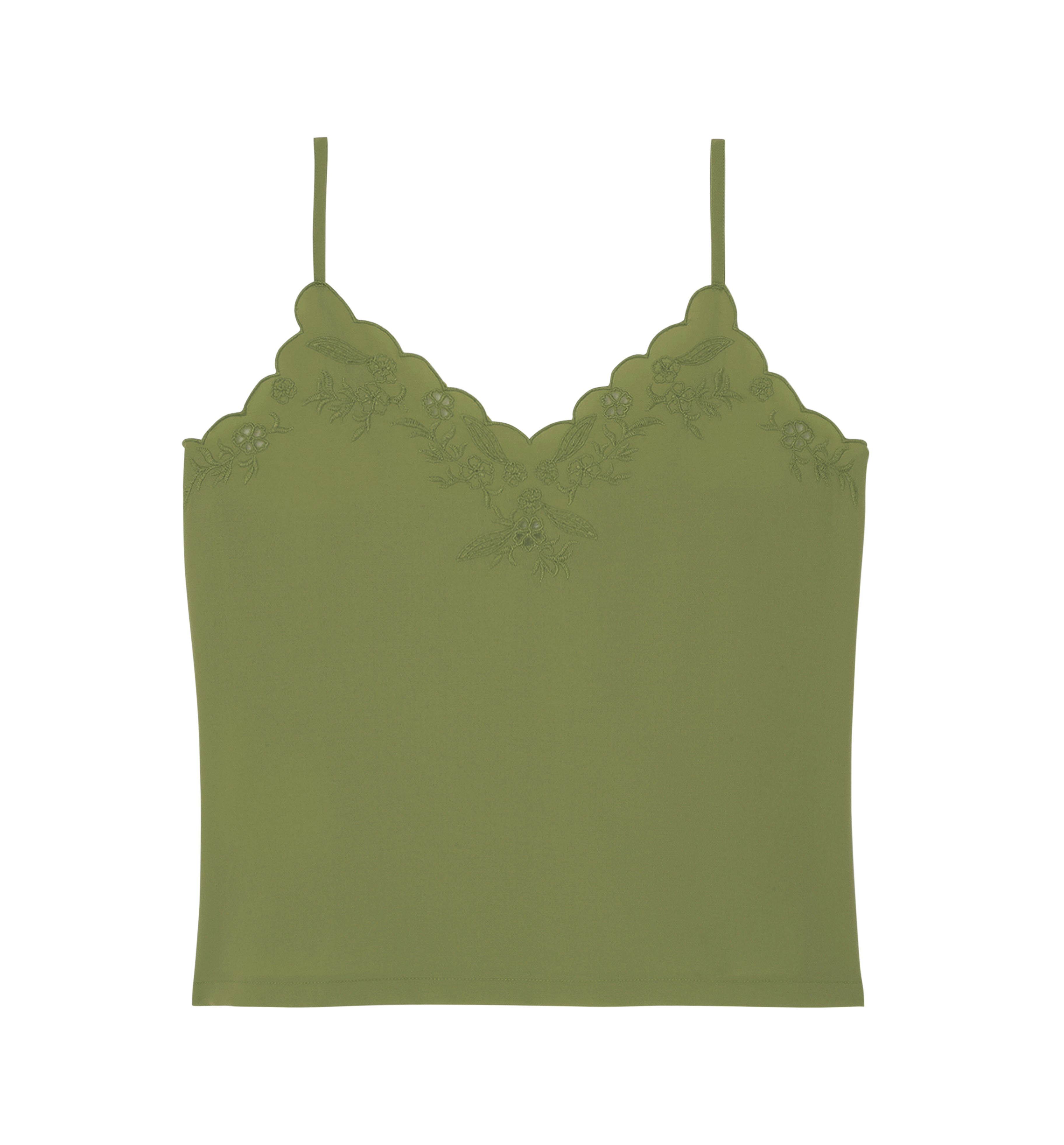 Top à fines bretelles Femme - Kaki