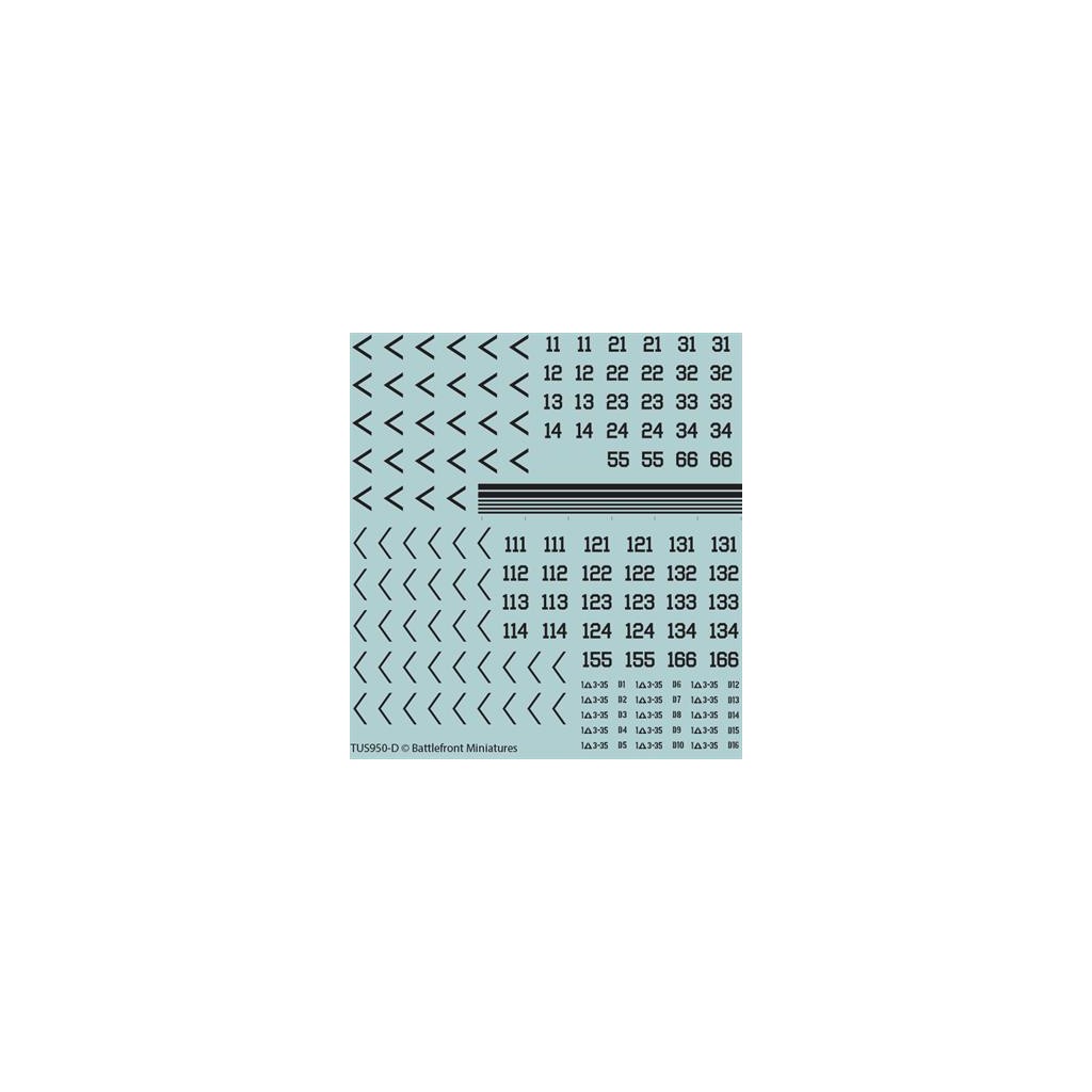 Team Yankee - American Decal Set