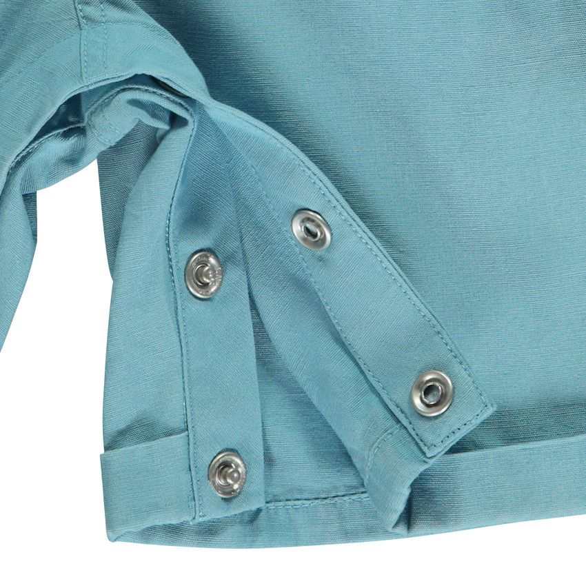 Salopette courte print ludique félin pour bébé garçon - Bleu moyen