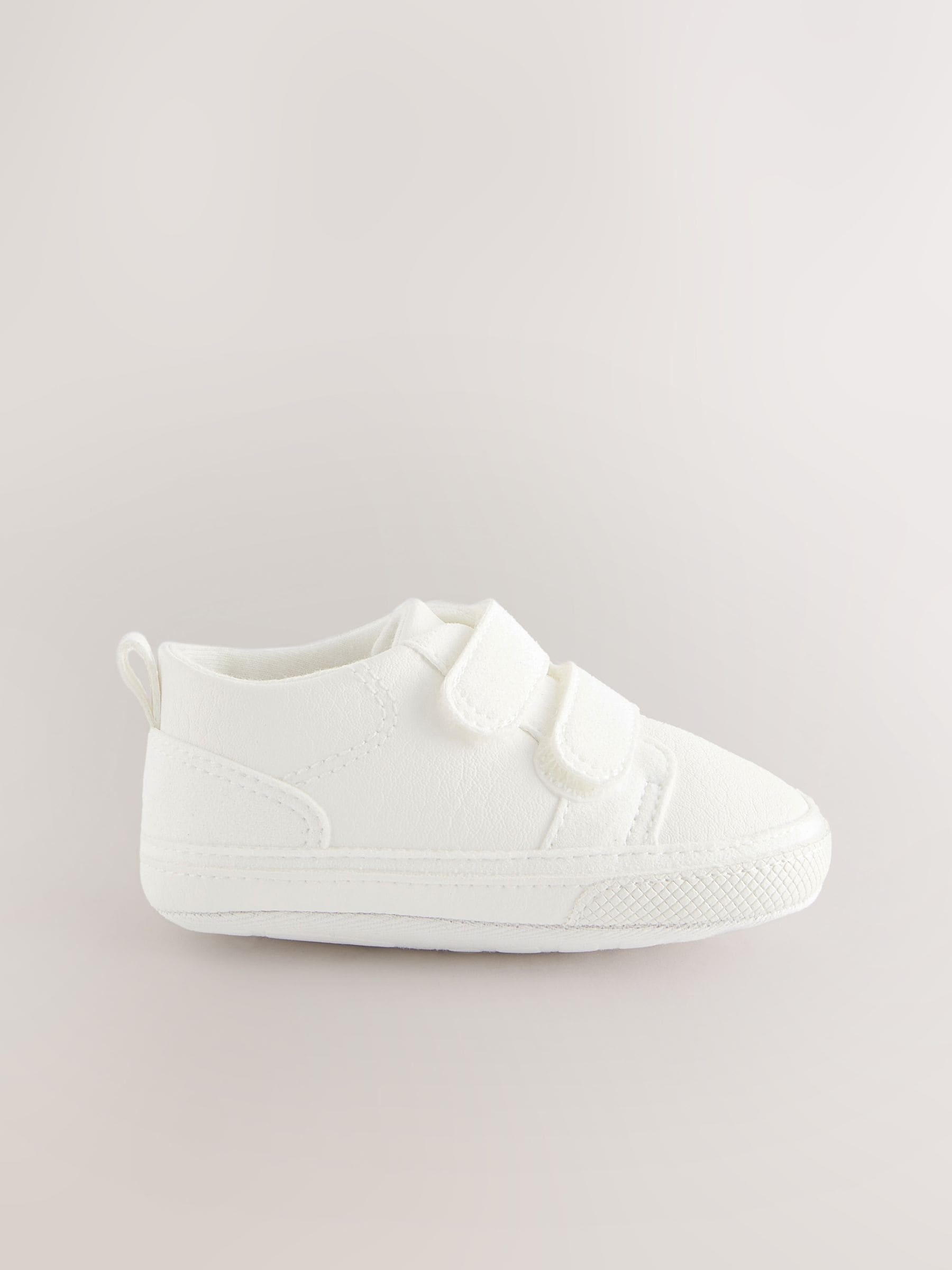 Wit - Babysneakers met twee bandjes (0-24 mnd)