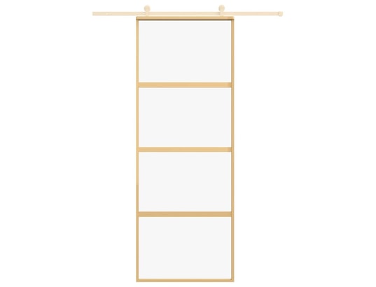 VIDAXL - Porte verre Porte coulissante doré 76x205 cm verre esg clair et aluminiu...