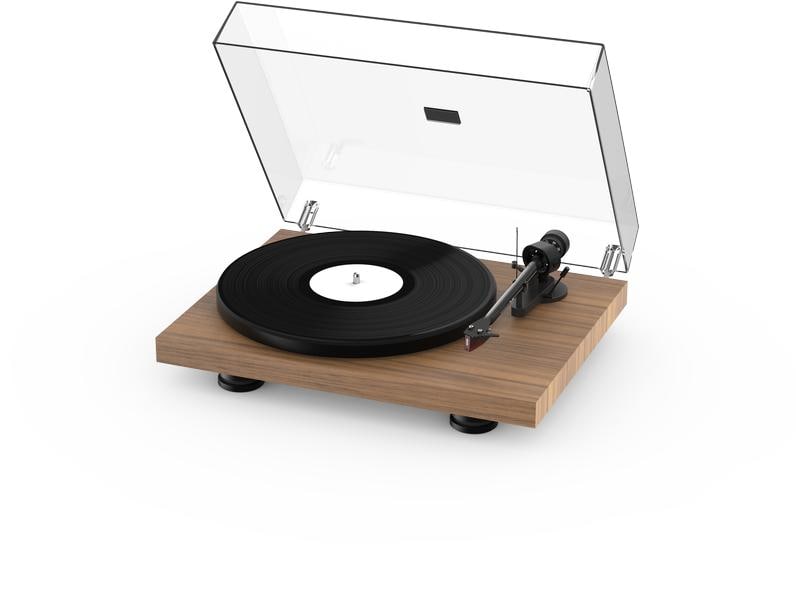 Pro-Ject Plattenspieler Debut Carbon EVO Walnuss Verfeinerter, klassischer Plattenspieler in ansprechendem Design