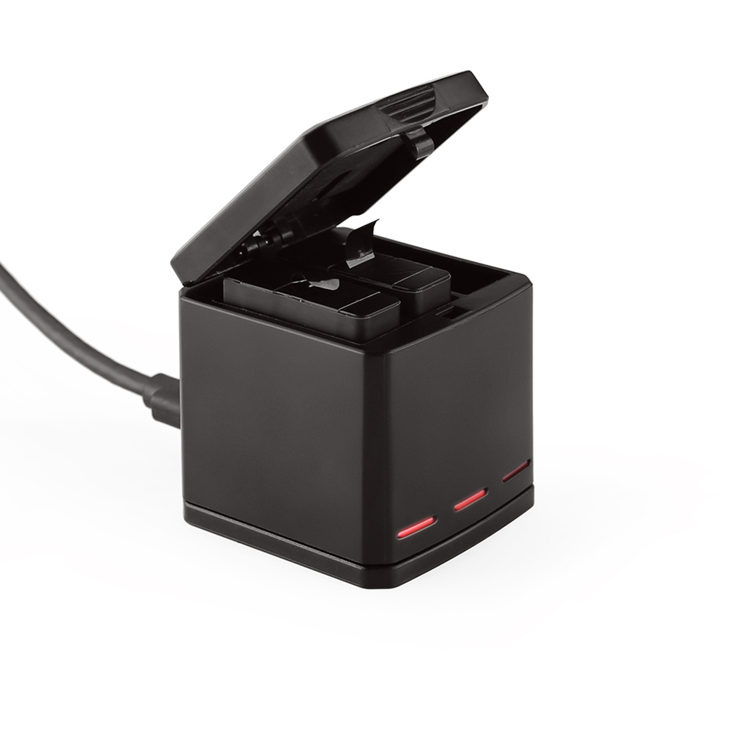 GoPro Hero 6 / 5 3-fach USB Akku Box Ladegerät - Schwarz