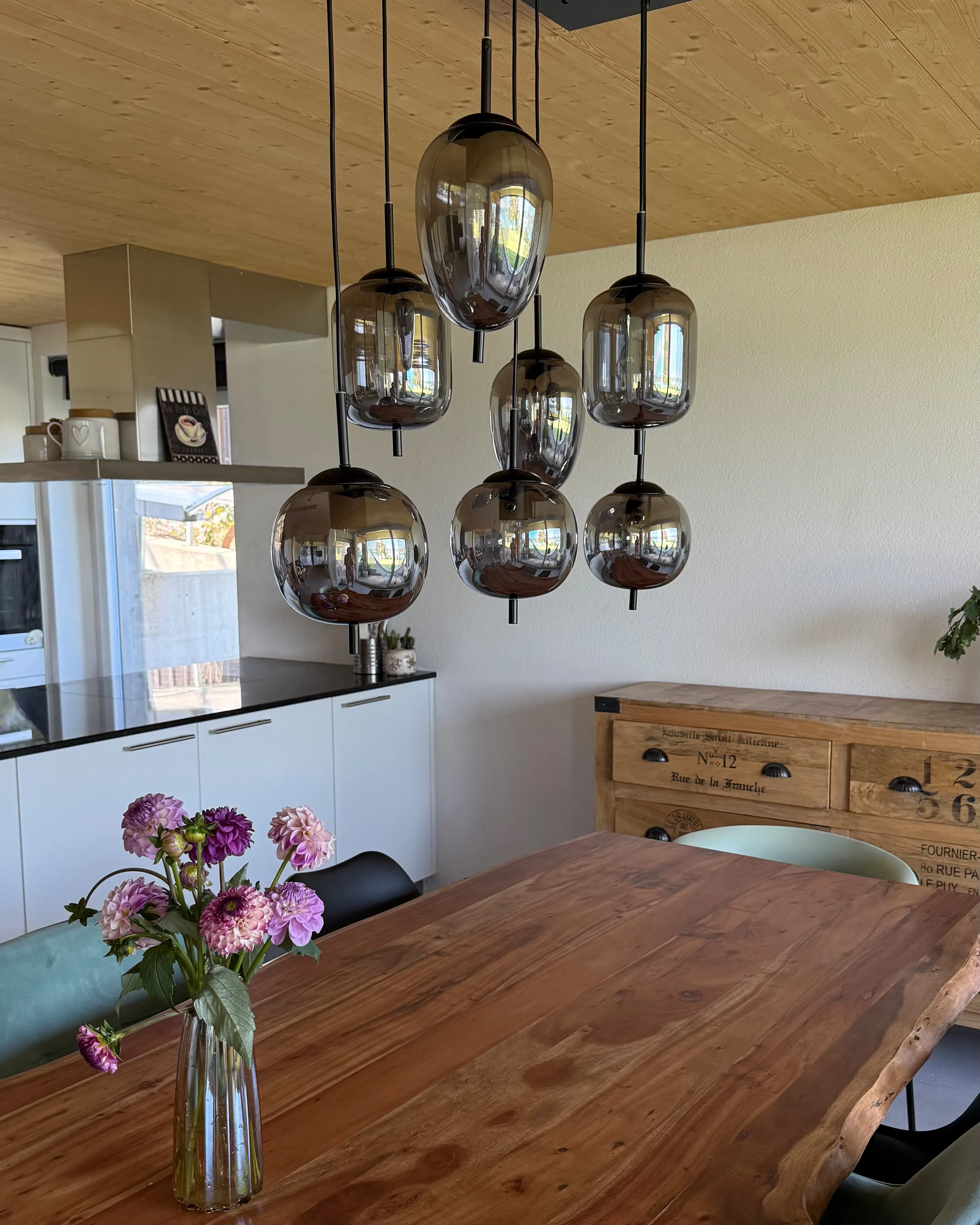 Hanglamp TARLO Glas Messing