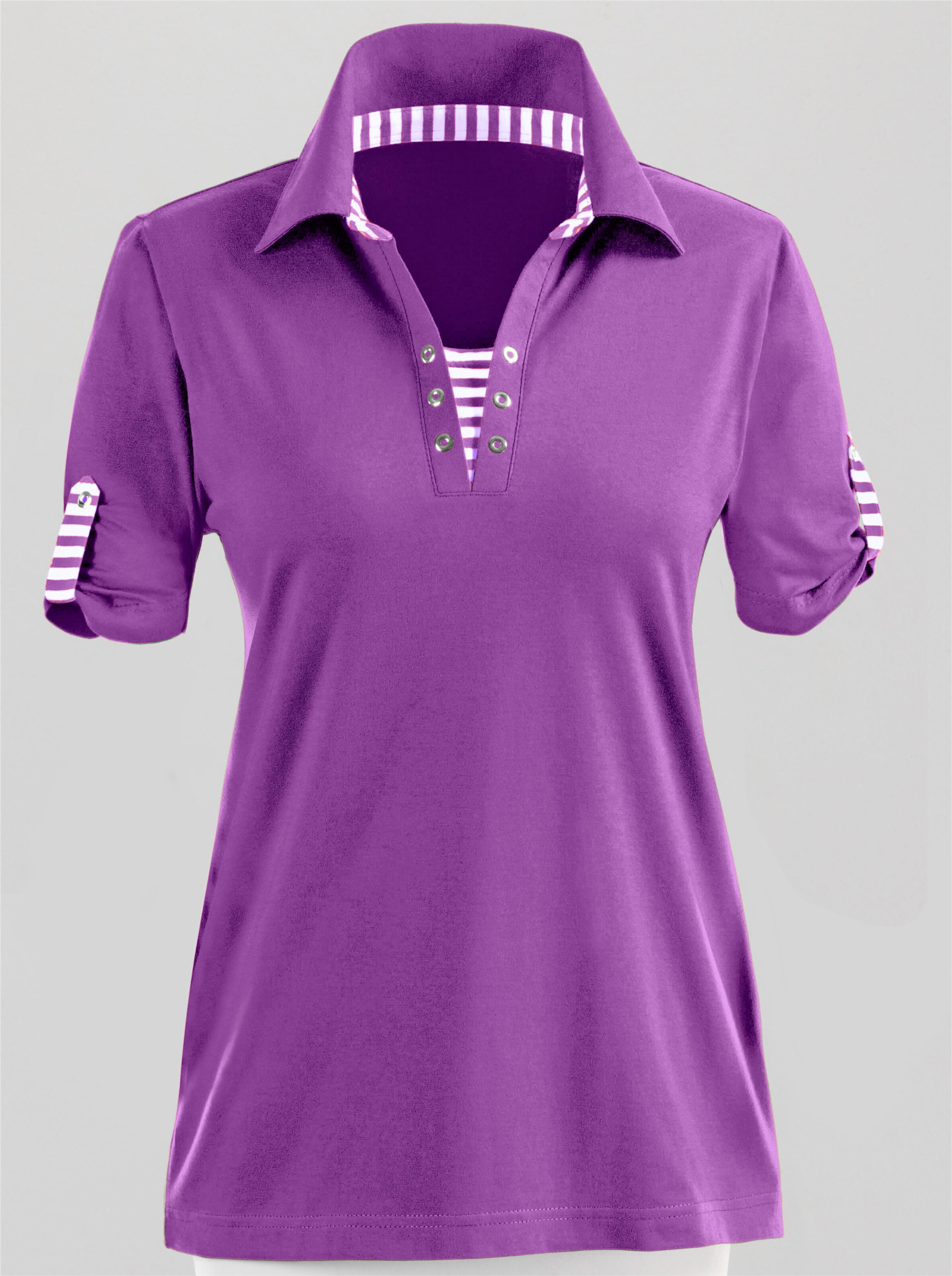 Kurzarmshirt in fuchsia