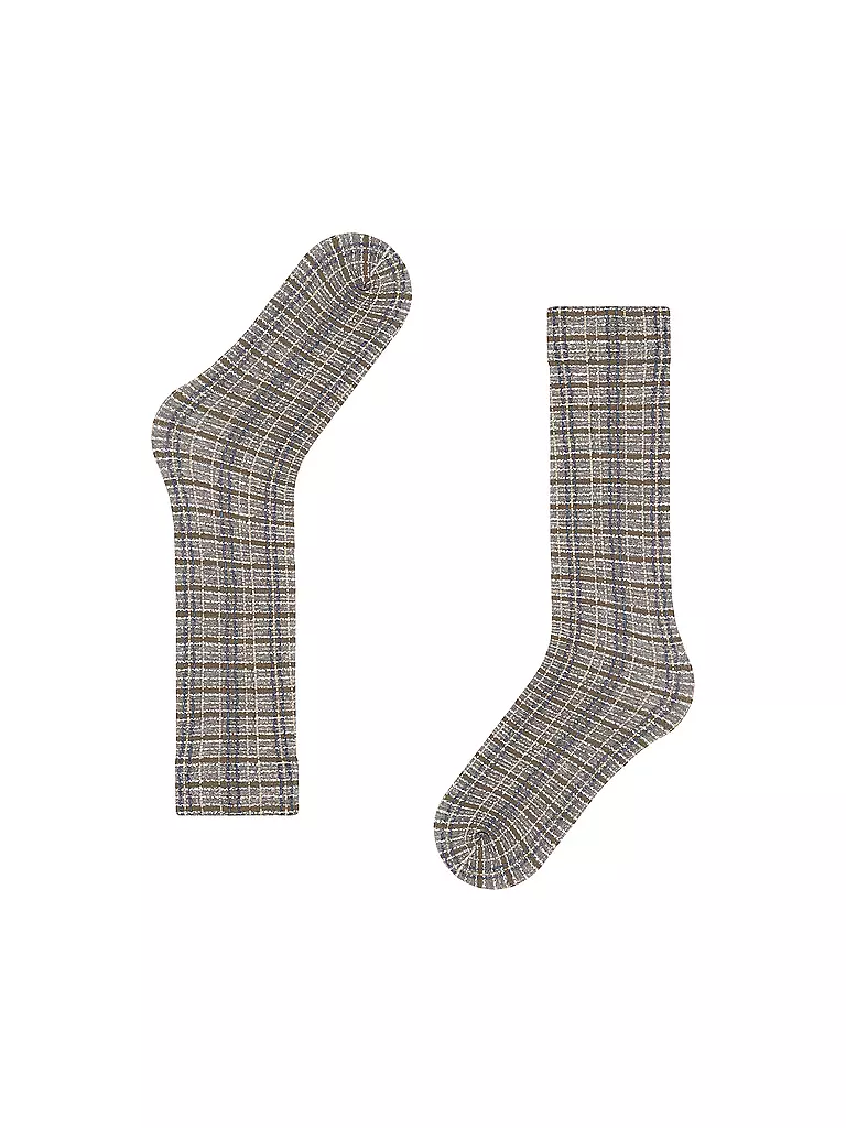 FALKE Kniestrümpfe DORMANT TWEED biscotti beige