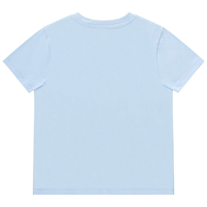 T-shirt manches courtes print en relief tuba pour garçon - Bleu