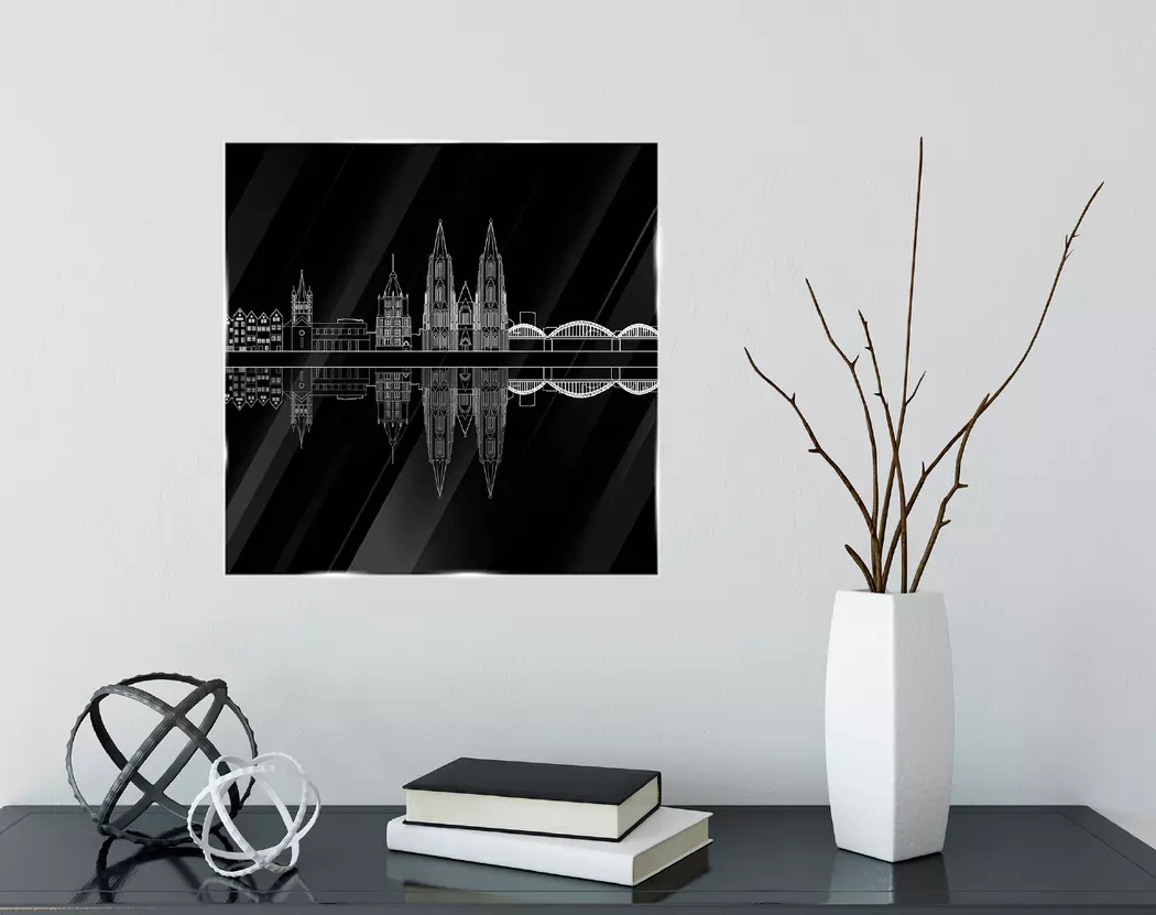 Glasbild 30 x 30 cm Cologne cathedral IV