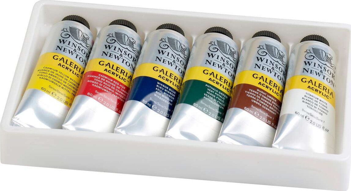 Winsor & Newton - Akrylmaling Sæt - 6X60 ML