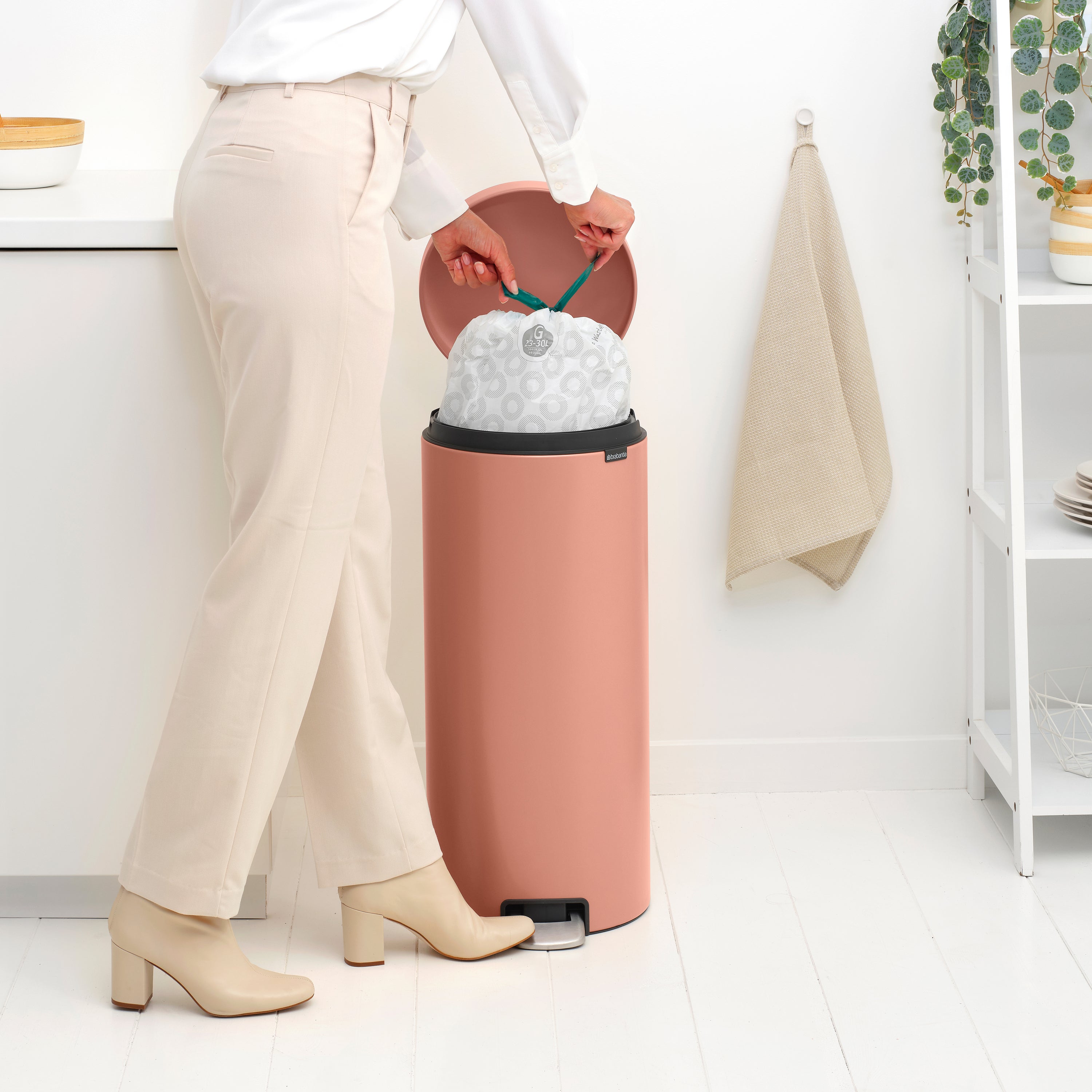Brabantia NewIcon Pedaalemmer 30 L - Warm Copper