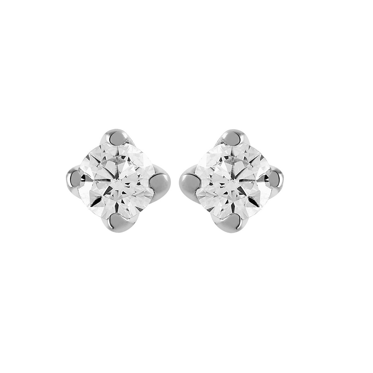 Boucles d'oreilles Brillaxis or 18 carats diamants0.30 ct