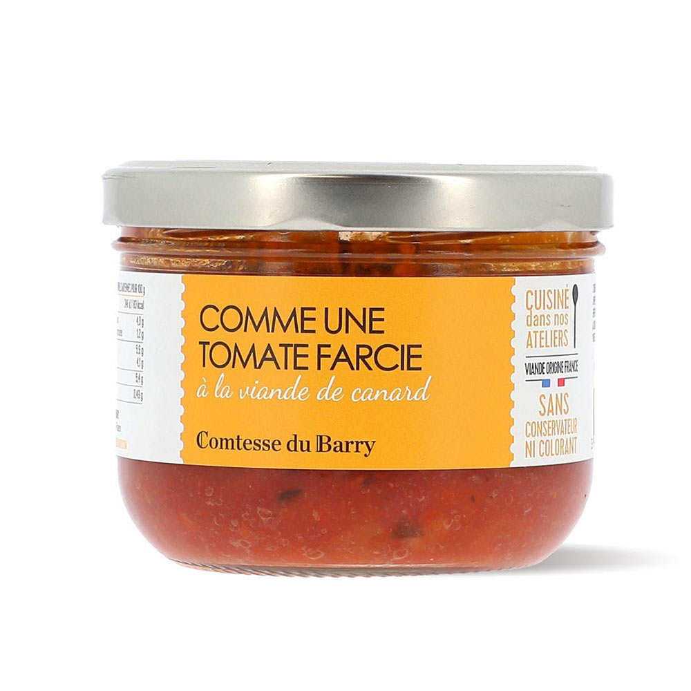 Comme une tomate farcie à la viande de canard