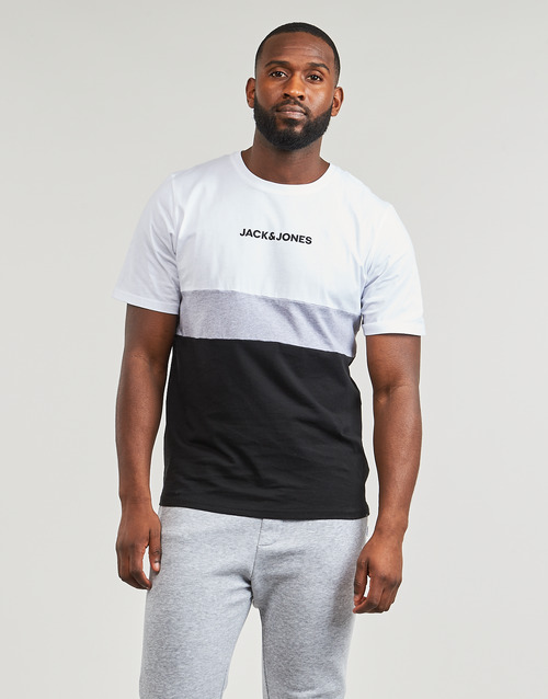 Jack & Jones - JJEREID BLOCKING TEE SS - Blanc