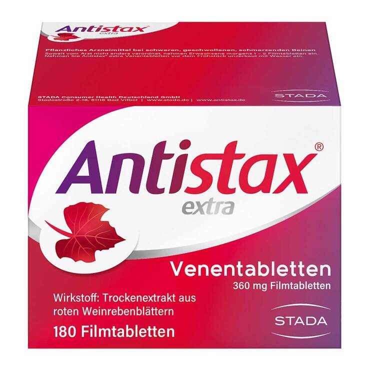 Antistax extra Venentabletten bei Krampfadern, 180 St
