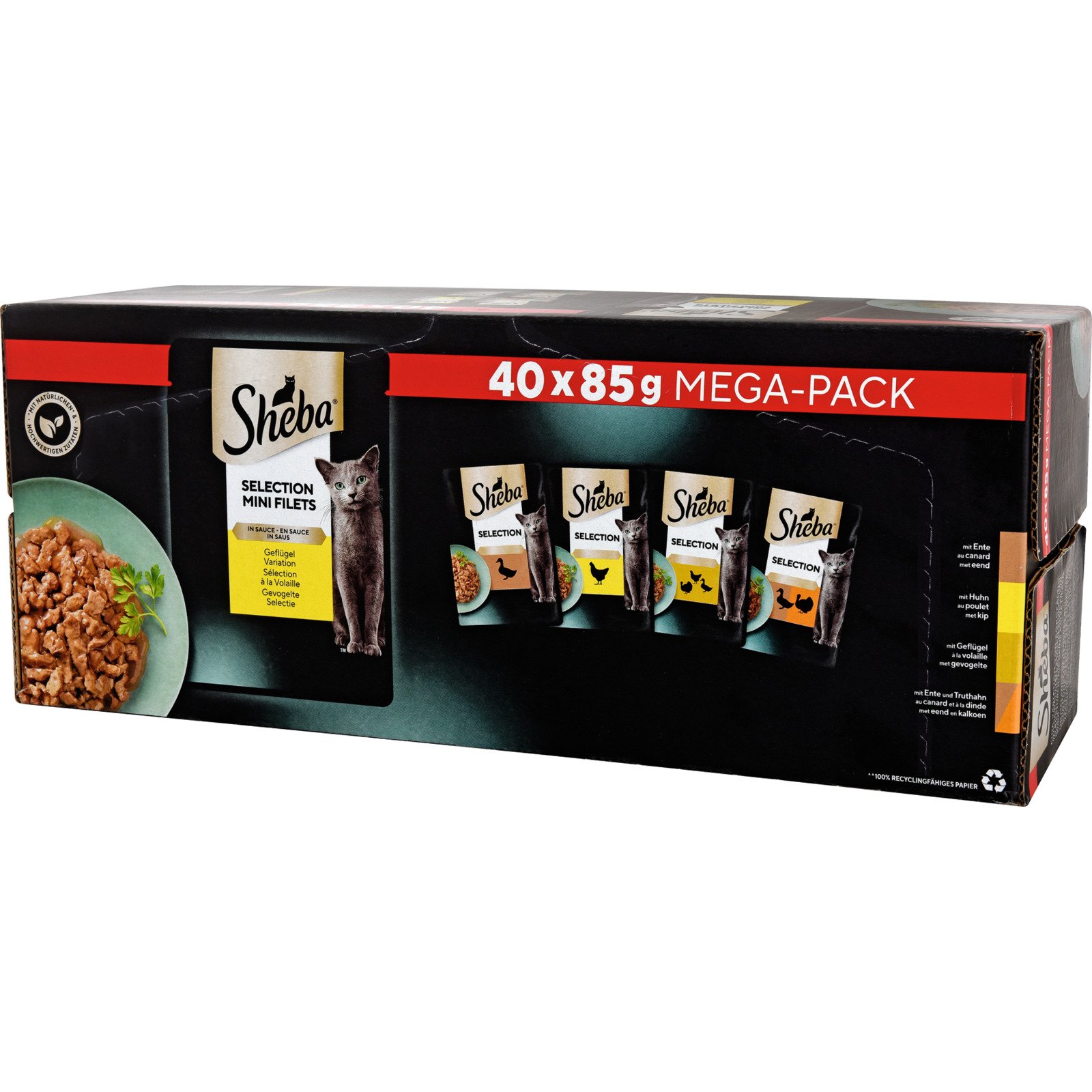 Sheba Sel in Sauce Geflügel Var 40x85g