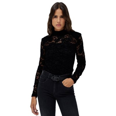 Tee-shirt à manches longues femme Lace Sweater With Mock Neck SALSA