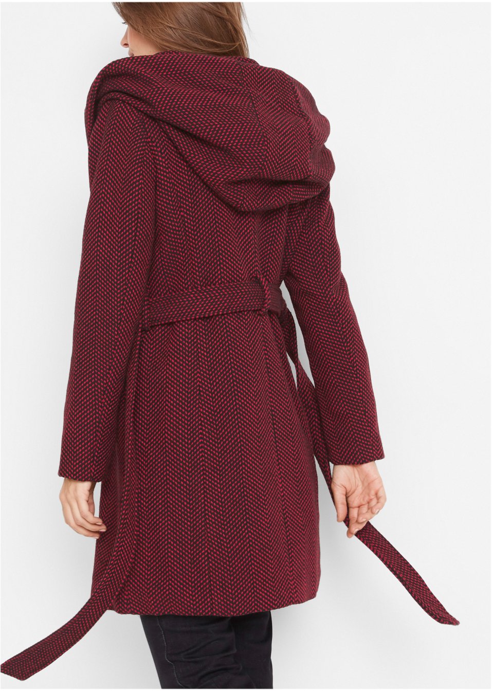Manteau court à teneur en laine