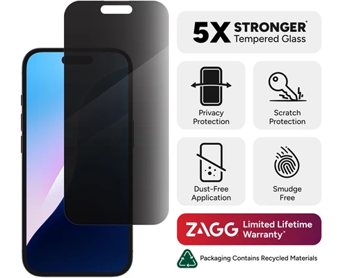 InvisibleShield Glass Elite Privacy Apple iPhone 16 /15