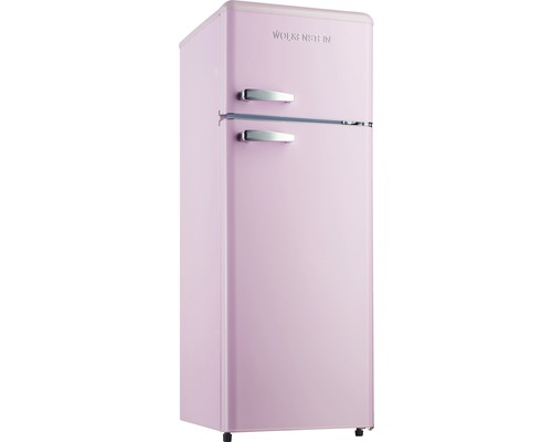 Wolkenstein GK212.4RT SP roze koel-vriescombinatie, afmetingen (B x H x D): 54,5 x 145,6 x 62,6 cm, koelgedeelte: 172 l, vriesgedeelte: 39 l