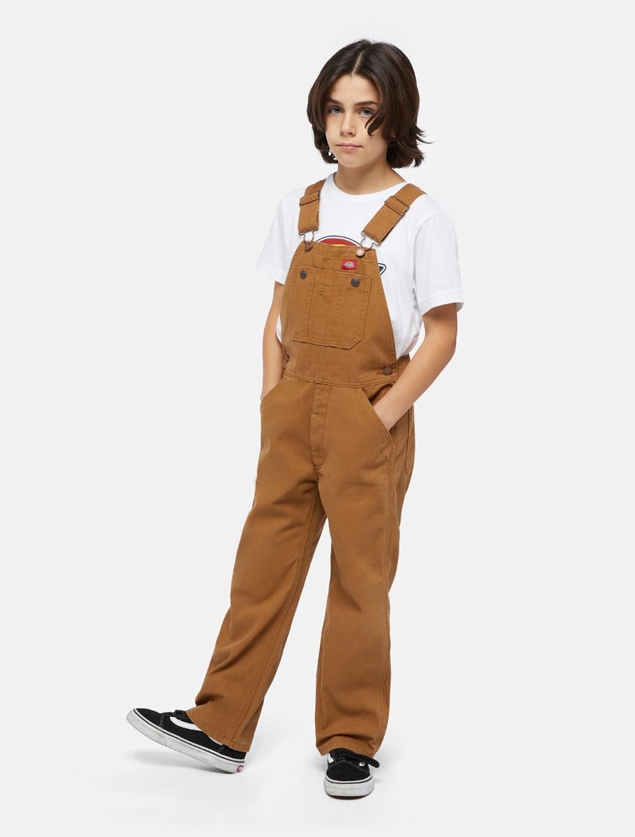 Dickies Youth Duck Bib Rinsed Brown Duck