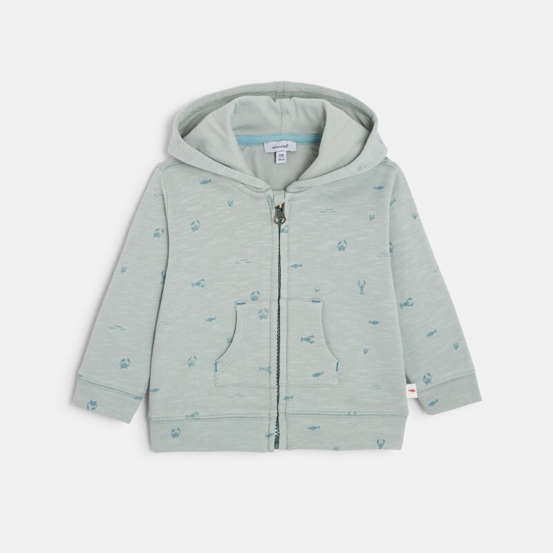 Sweat zippé bébé garçon en molleton bleu Absorba Bleu