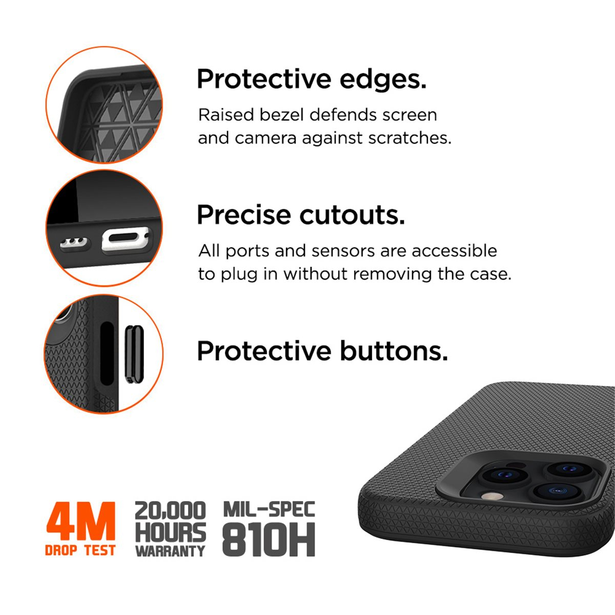 iPhone 15 Pro MagSafe North Case Premium Hybrid Schutzhülle (EGCA00691) - Schwarz