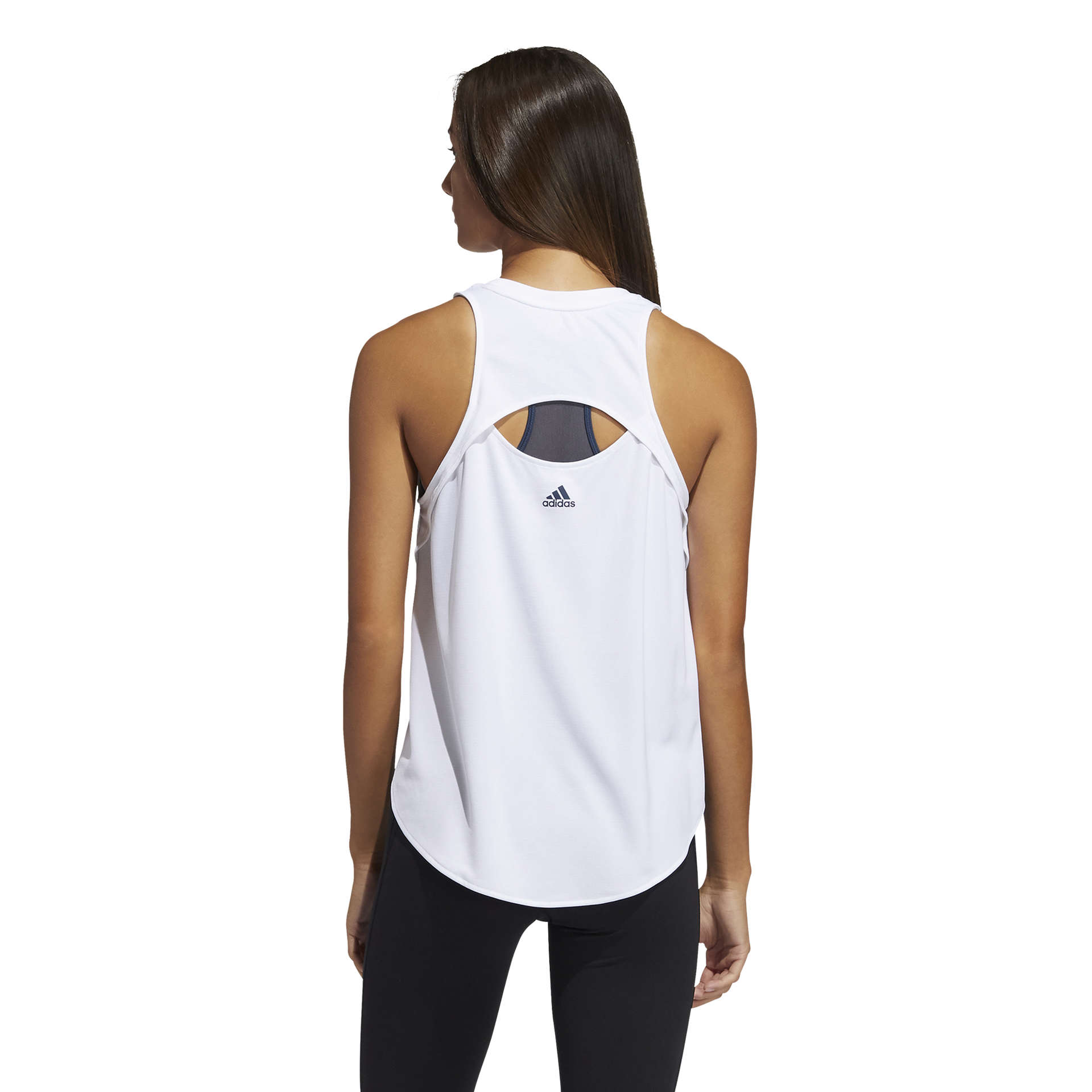 adidas Bos Logo Hardloopshirt Zonder Mouwen Wit Dames