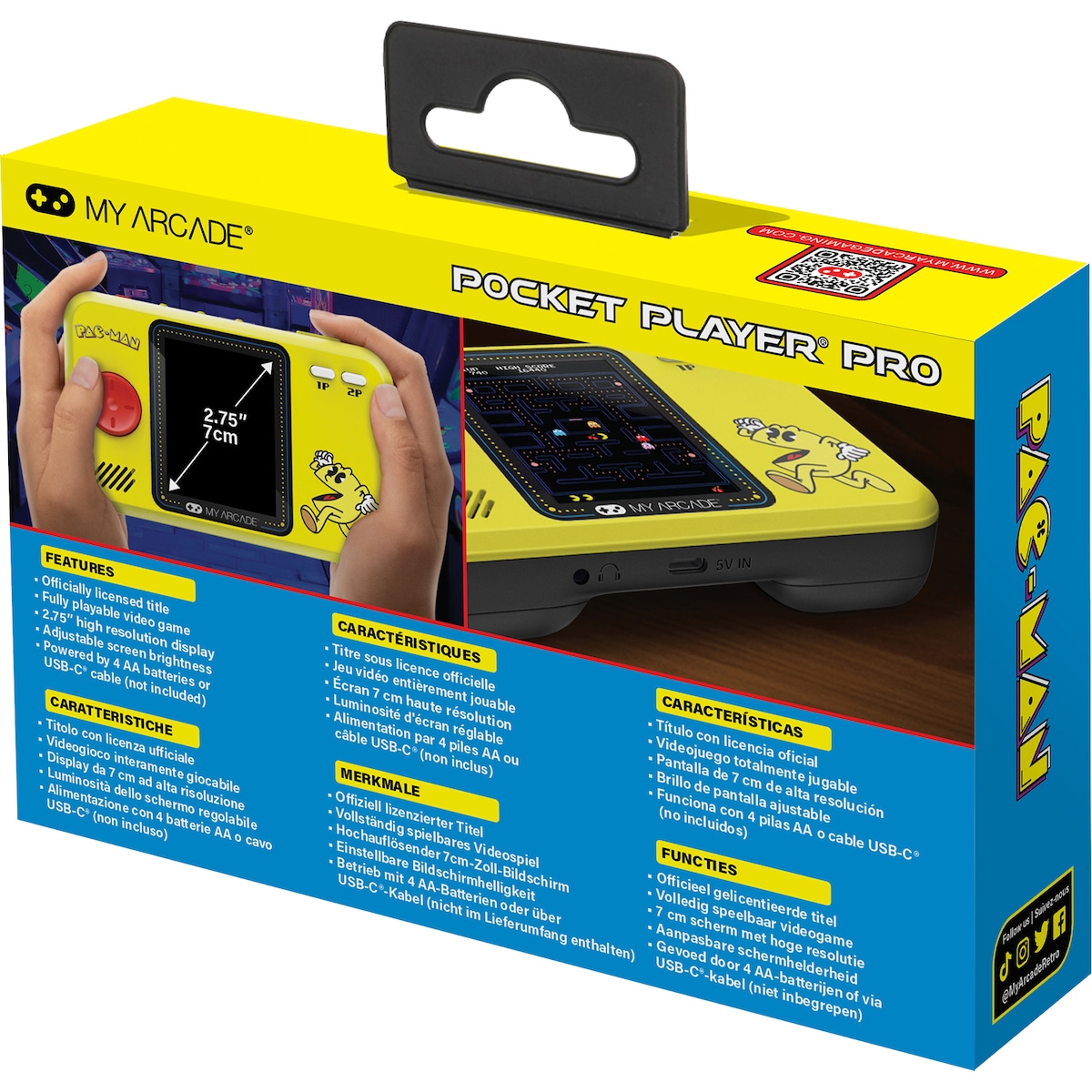 My Arcade Pocket Player Pro Pac-Man håndholdt konsoll