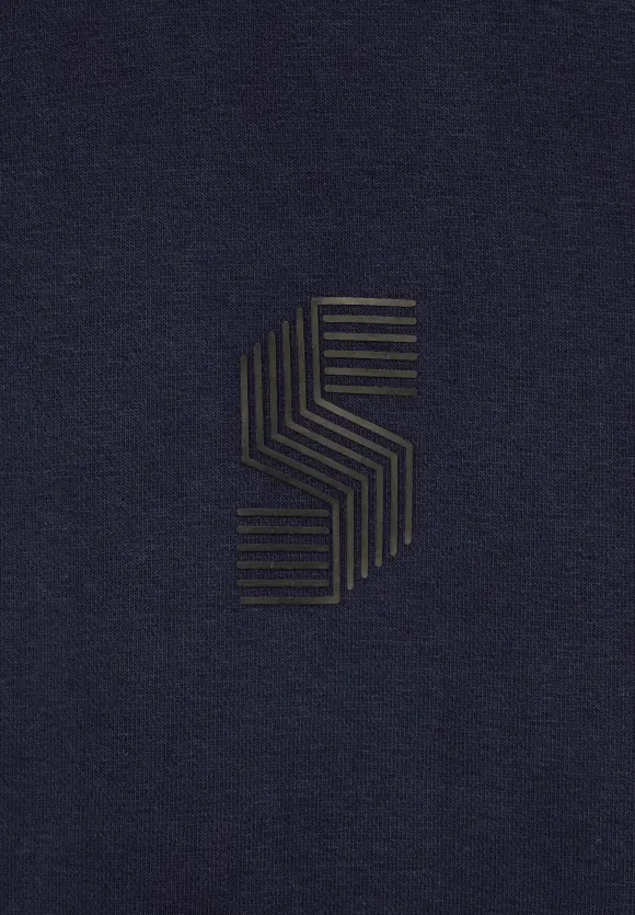Sweatshirt mit Brustprint - eclipse blue