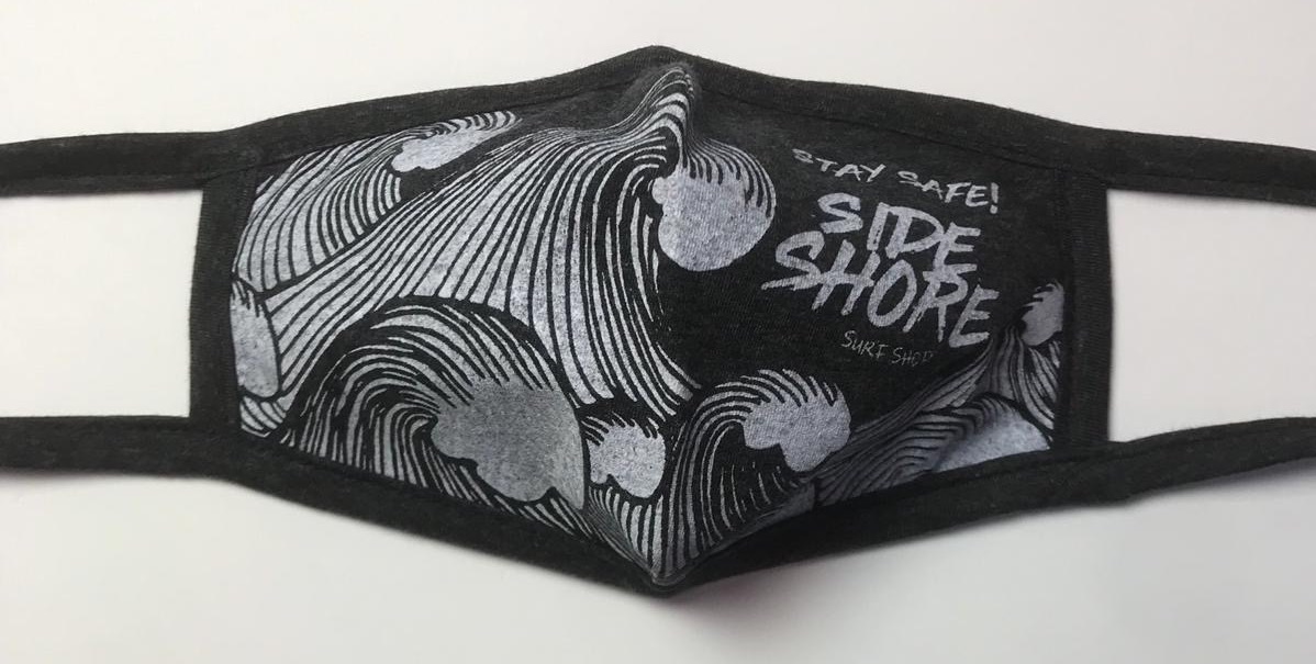 Side Shore Masque Barrière Tissu - Wave Black