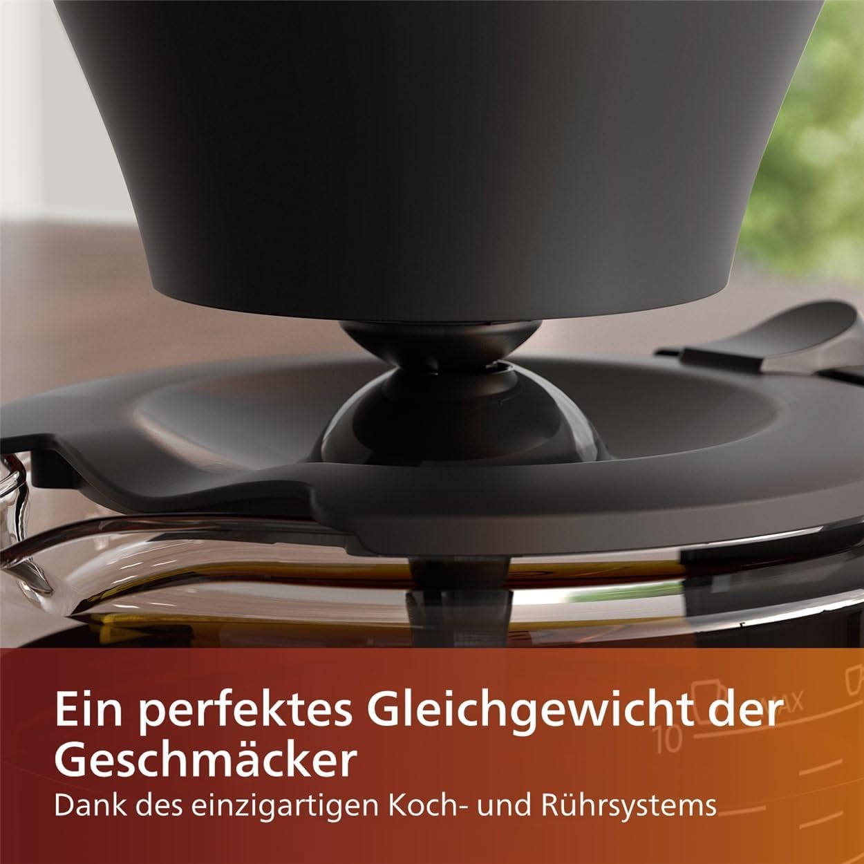 Philips Filterkaffeemaschine – 1.25-Liter-Fassungsvermögen, bis zu 15 Tassen, Boil & Brew, schwarz/silbern (HD5416/60)