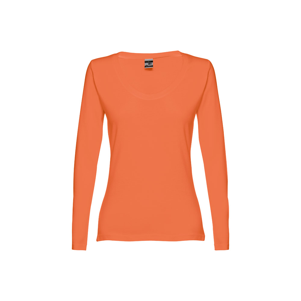 TH Clothes 30126 - T-shirt ceinturé à manches longues pour femmes en coton