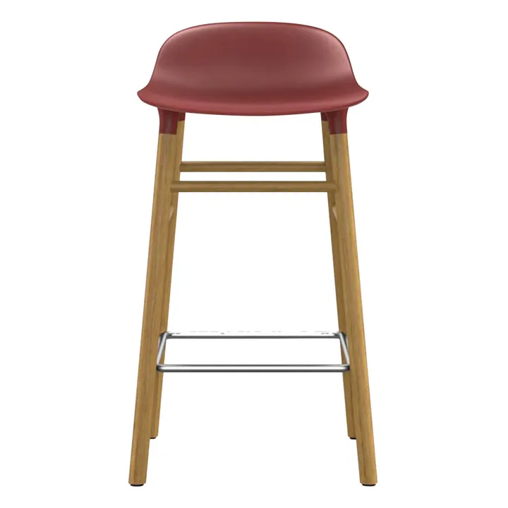 Normann Copenhagen Tabouret Form en chêne | Rouge