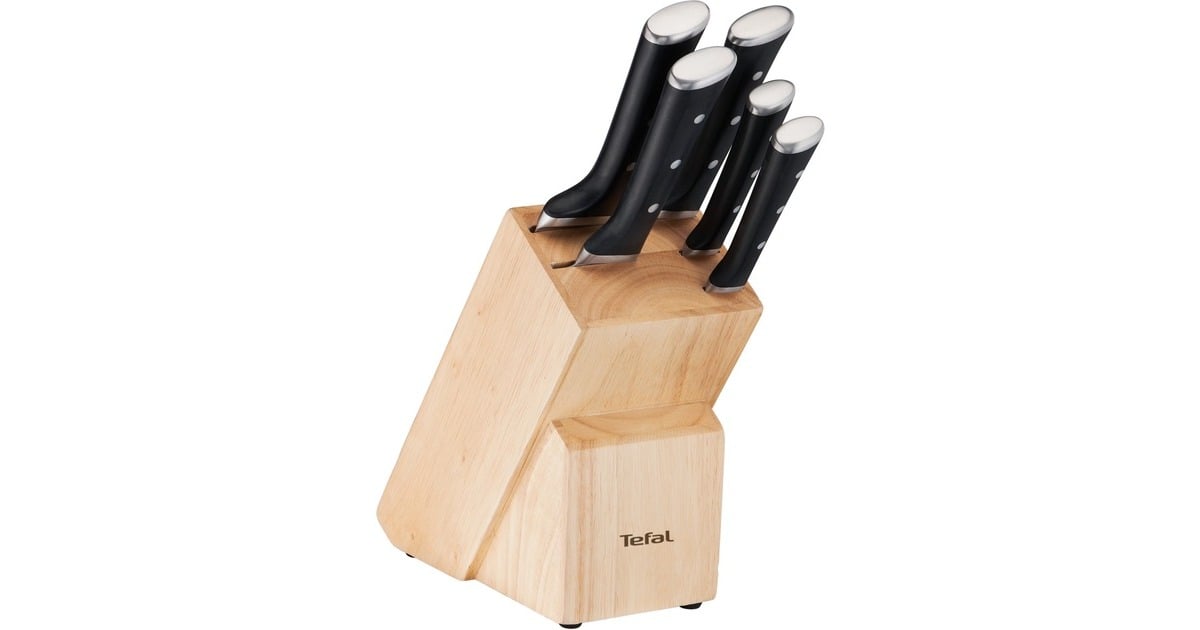 TefalIce Force messenblok K232S5  (Houtkleur/zwart, 5-delig)