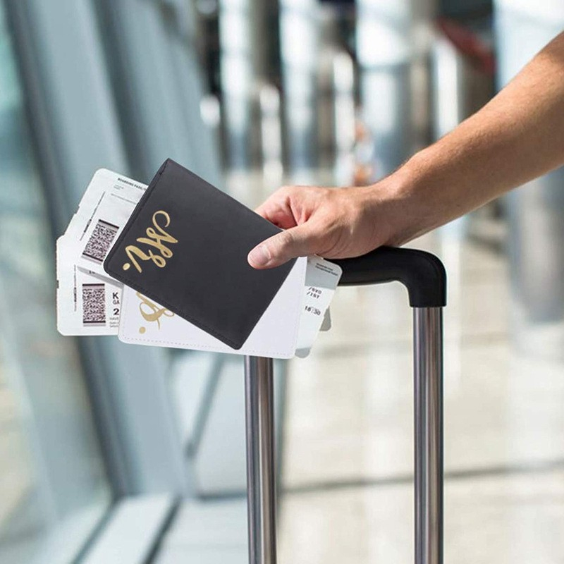 (4-tlg. Set) Bachelor Party Reisepass Schutzhülle Honey Moon Kofferanhänger mit Adressschild - Mr & Mrs