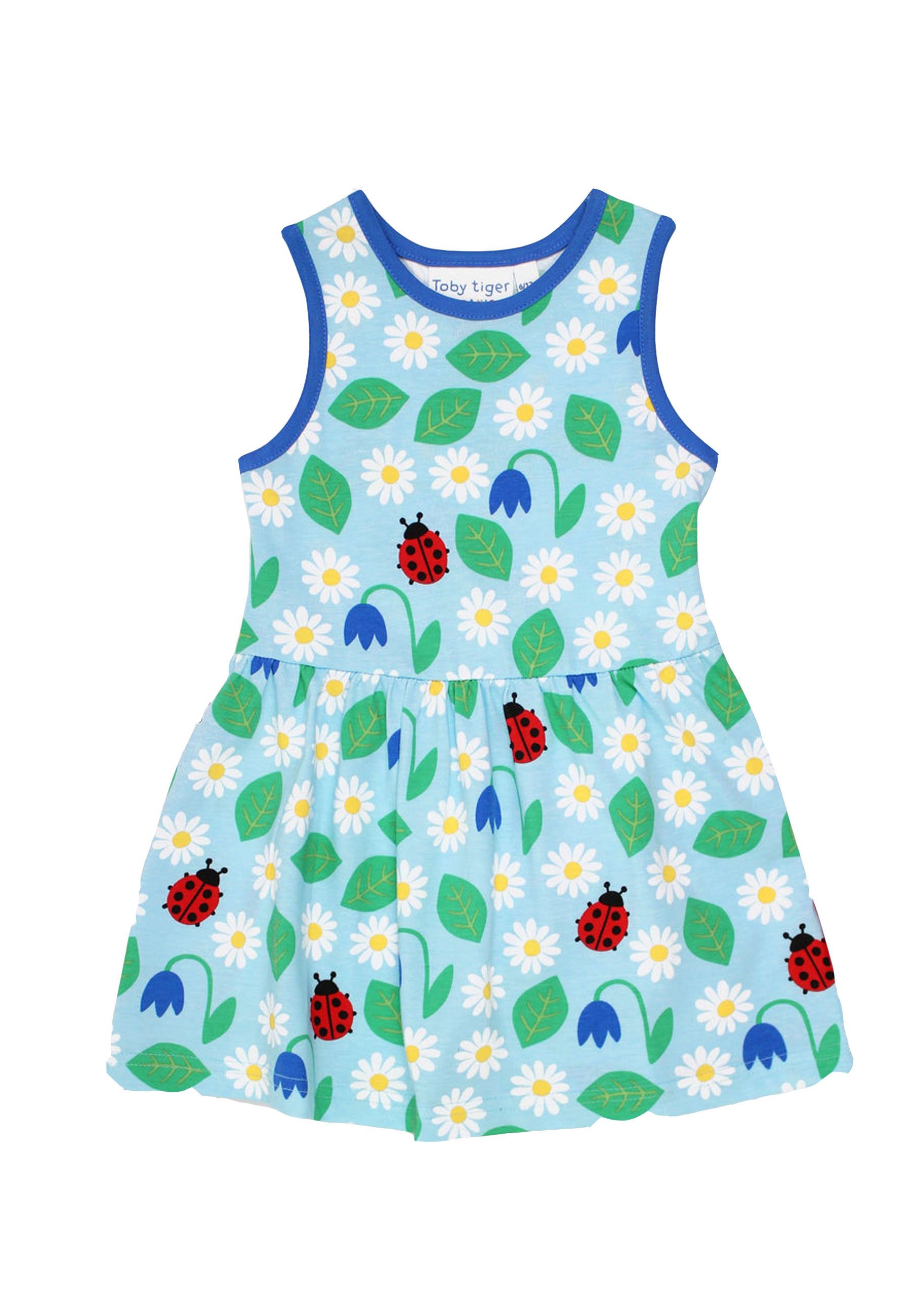 Toby Tiger Kleid mit Marienkäfer und Blumen Print