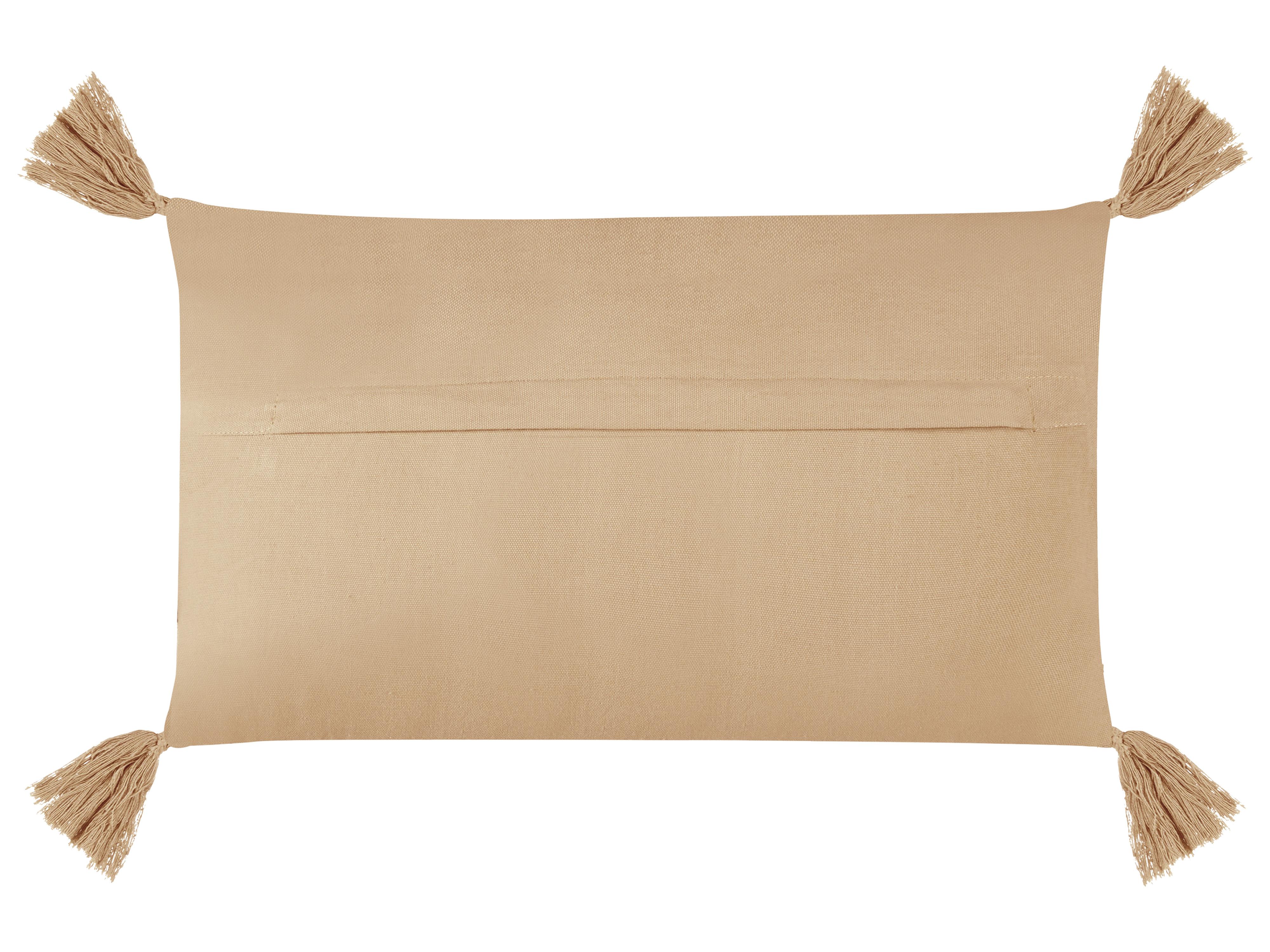 Set van 2 sierkussens CAESIA Katoen 30 x 50 cm Beige effen
