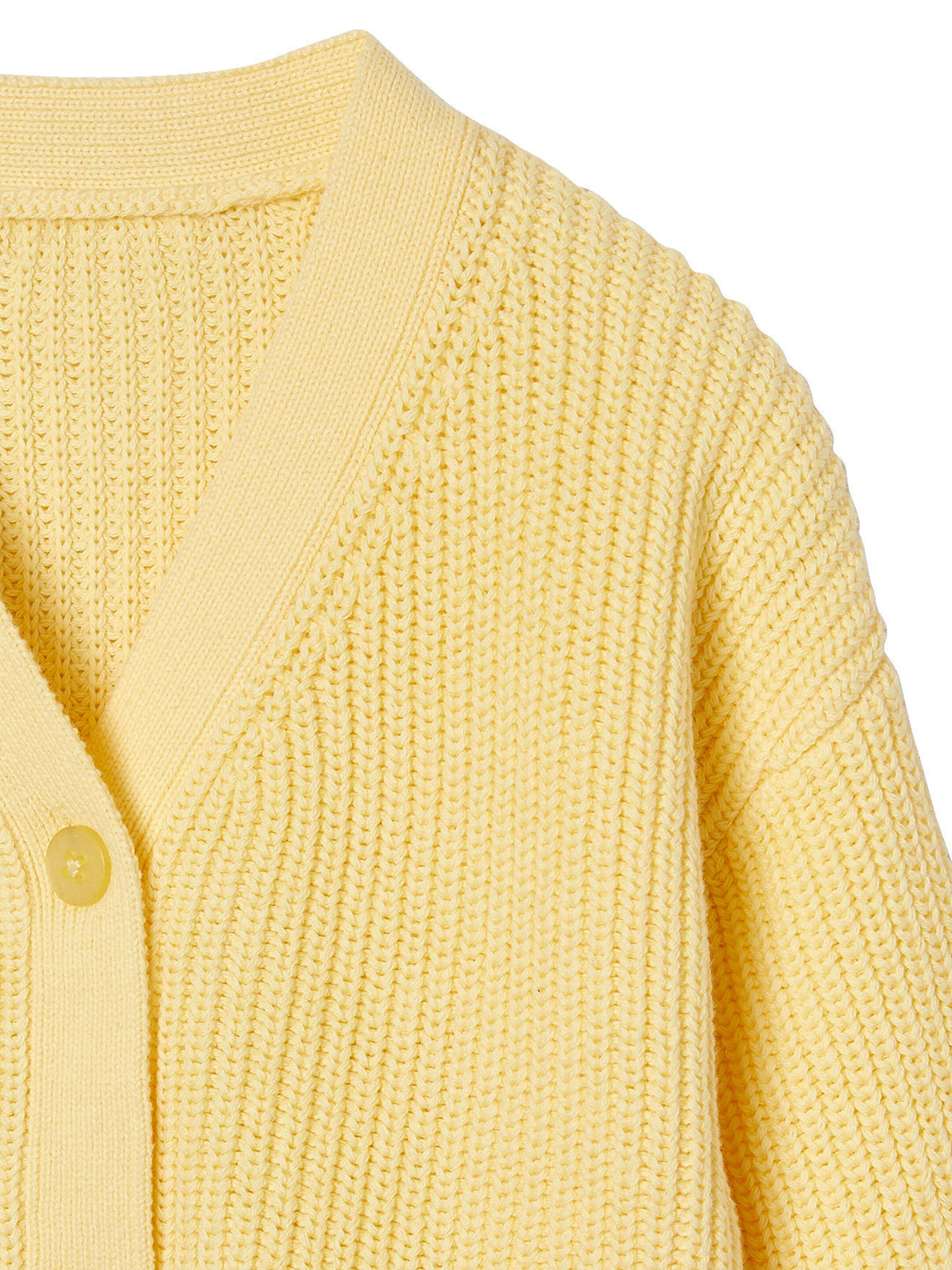 Vertbaudet Mädchen Strickjacke hellgelb