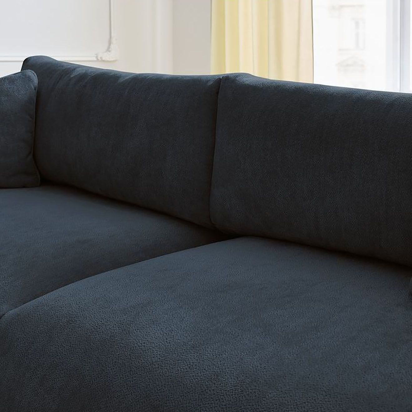 Bobochic Canapé convertible coffre ezechiel bleu foncé - 265x109x82 cm