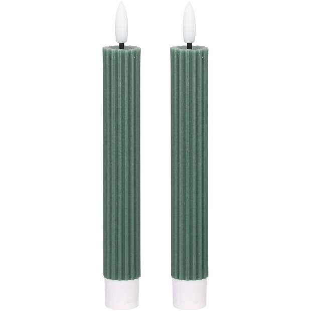 Blokker LED Dinerkaars Ribbel - 2,2x15,5 cm - Donkergroen