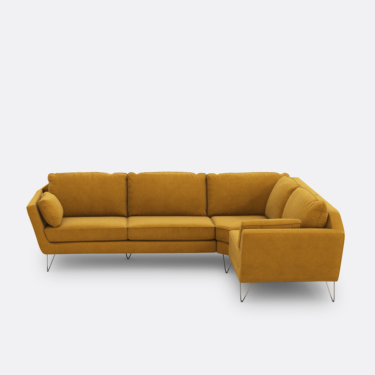 LA REDOUTE INTERIEURS<br>Sofá de canto XL em veludo, Topim
