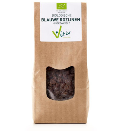 Vitiv Blauwe Rozijnen Klein Bio (250 gr)