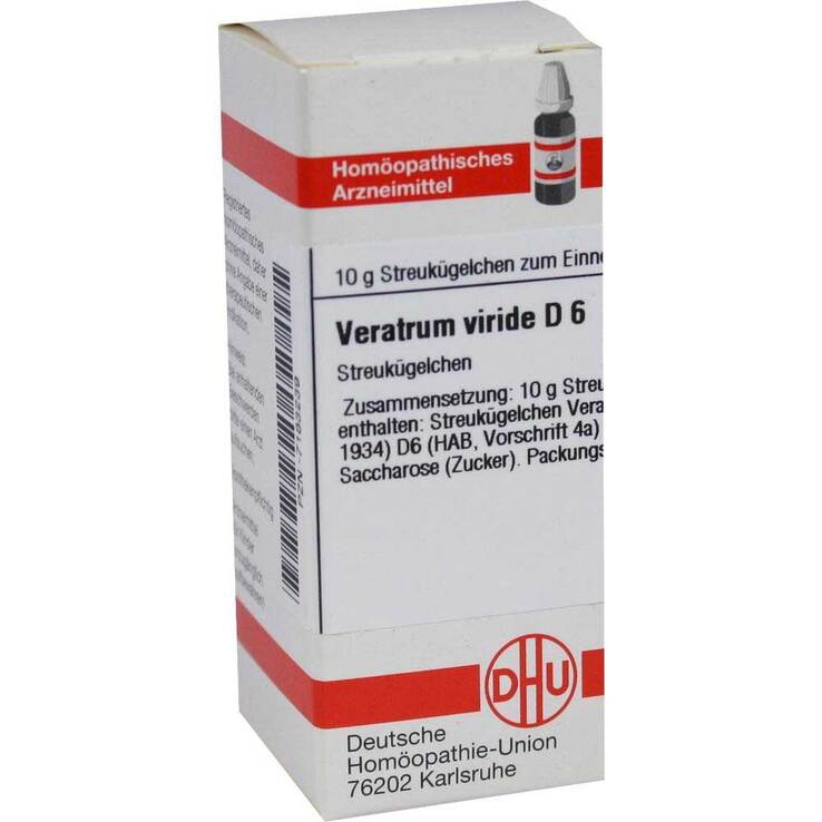 DHU Veratrum Viride D 6 Globuli, 10 g