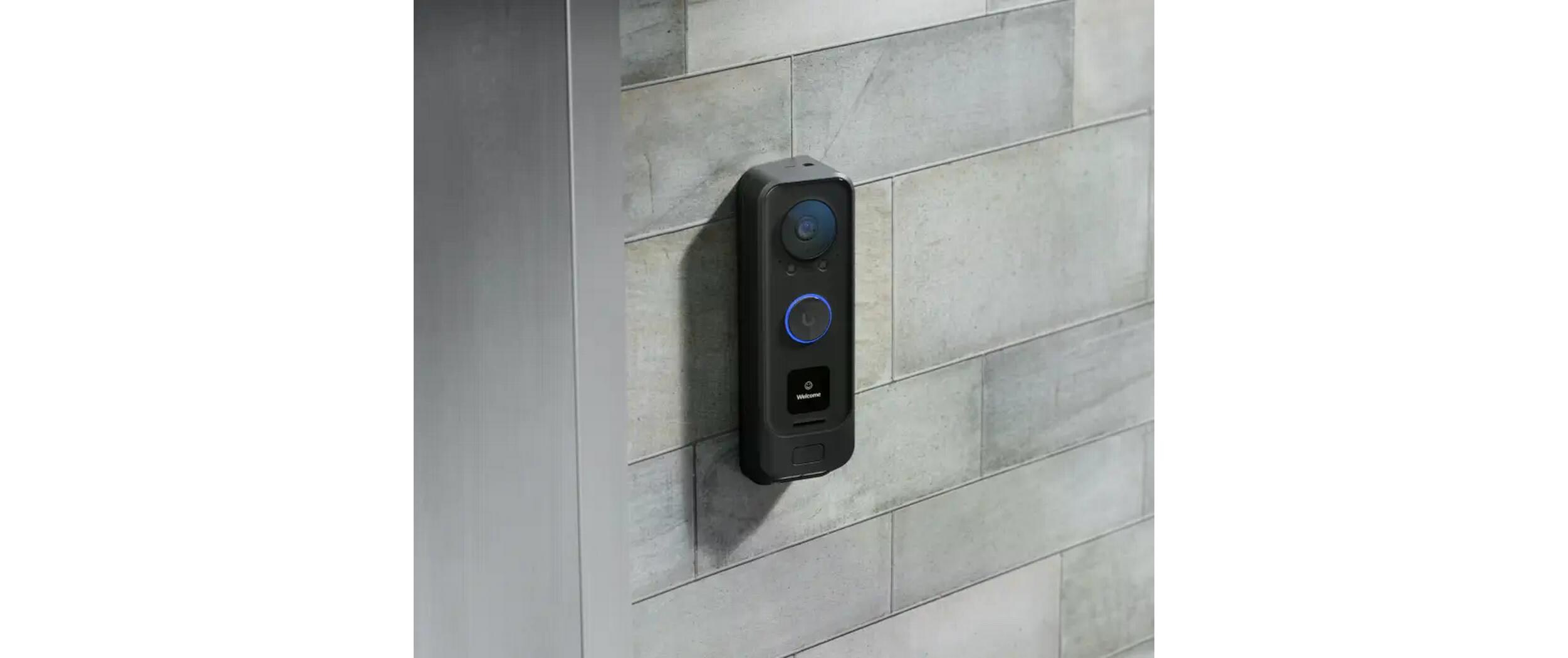 IP Türstation UVC-G4 Doorbell Pro PoE KIT Schwarz<br>Premium UniFi Türklingel mit integrierter PoE und PoE-Glocke für einfache Installation