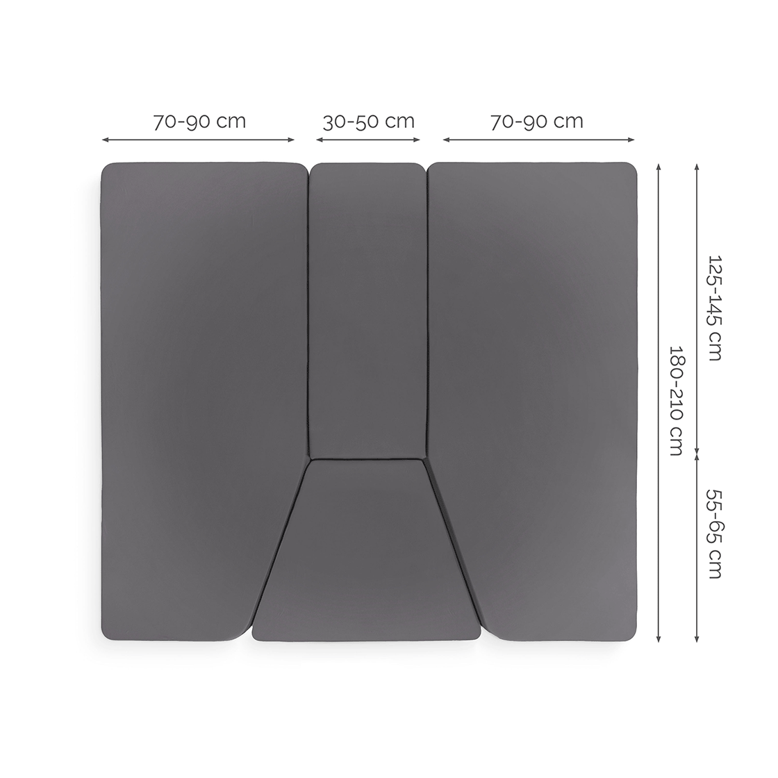 Walra Jersey 4-delige hoeslaken - Anthracite
