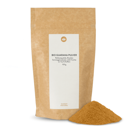 Sunday Natural Products  Bio Guarana Pulver Rohkost 2,7-3,2 % Koffein