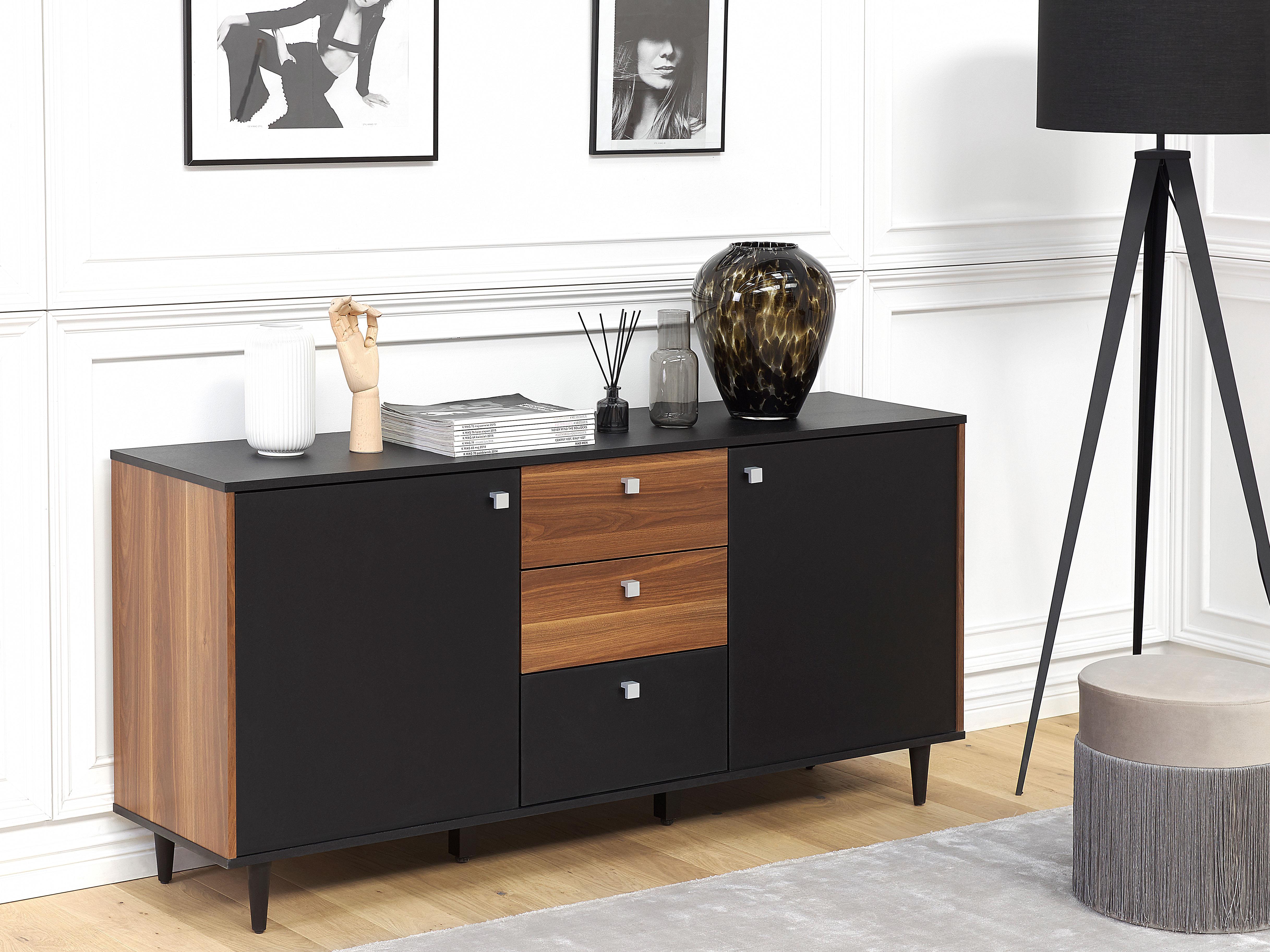 Dressoir met 2 deuren KURO Zwart