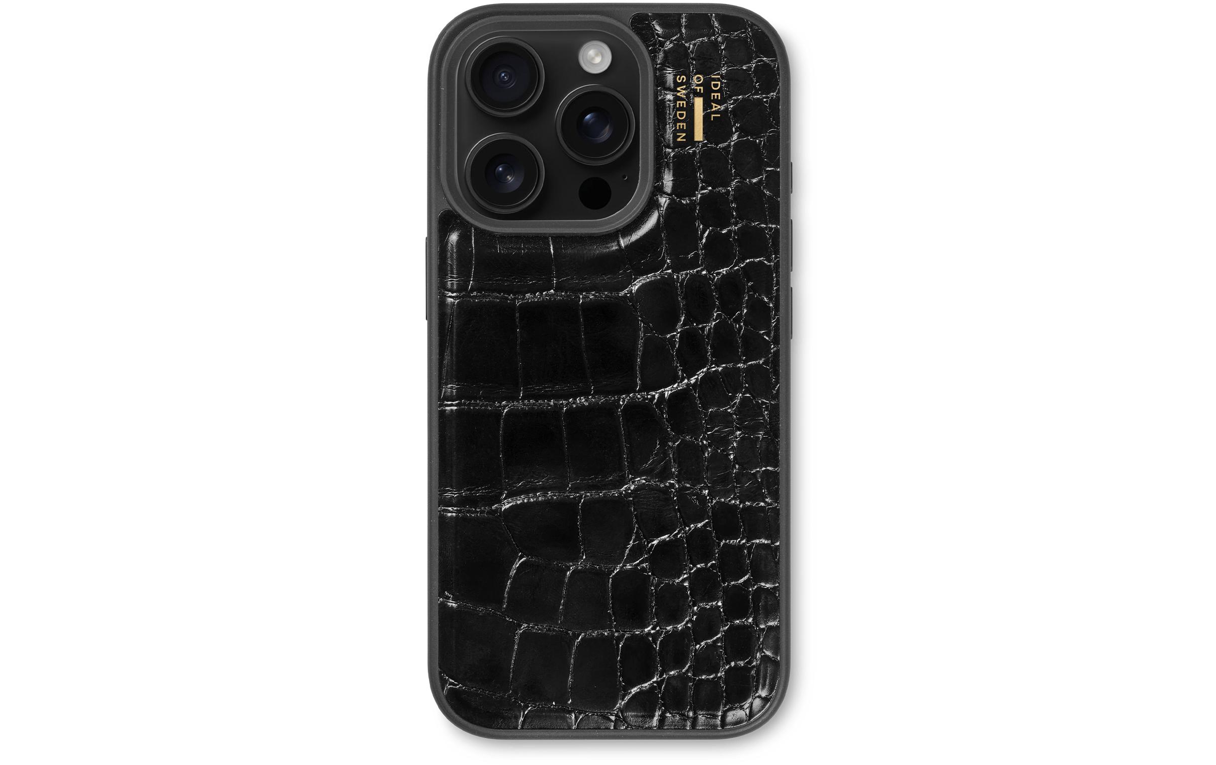 Back Cover Croco iPhone 16 Pro SchwarzBackcover für das Apple iPhone 16 Pro